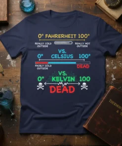 0 Fahrenheit 100 degrees text design featuring detailed typography on quality t-shirt