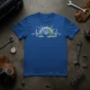 0 km/h min 160 km/h speed T-Shirt design with speedometer and heartbeat graphic