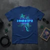 T-shirt with the code 1-548-6-37-2 displayed on a glowing digital circuit board background