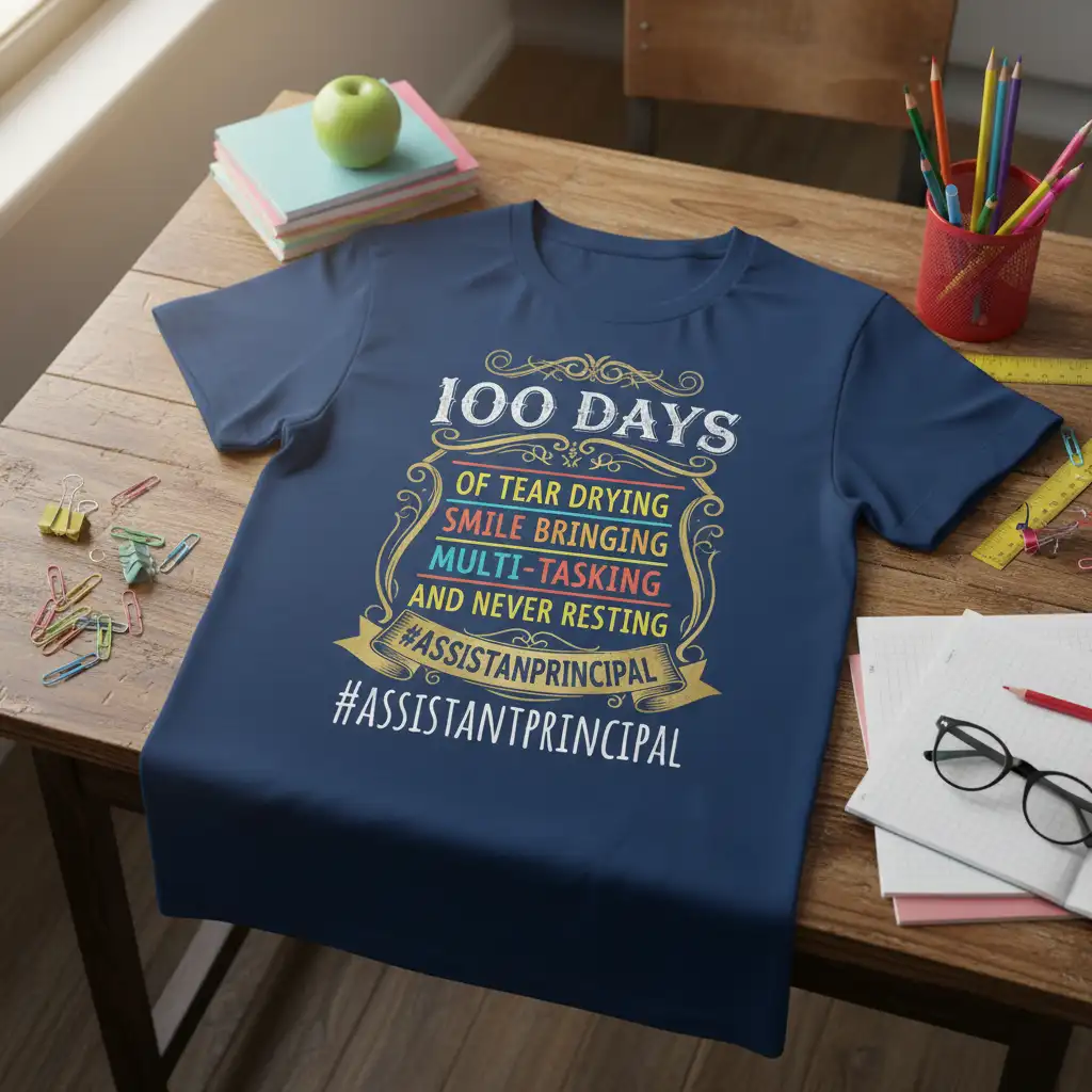 100 DAYS OF TEAR quote printed with stylish graphic on soft premium material t-shirt design