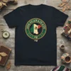 100% Guanajuato text with Mexican flag map graphic on a dark t-shirt, vintage style