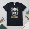 101 Days Of School t-shirt design with a cute Dalmatian puppy wearing a bow and glasses, celebrating 101 days of