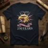 1776-2026 250 YEARS USA patriotic eagle graphic t-shirt design in white text