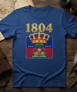 1804 Haiti Independence creative graphic design printed on comfortable cotton t-shirt
