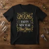 2026 Happy New Year New Year unique graphic design printed on comfortable cotton t-shirt