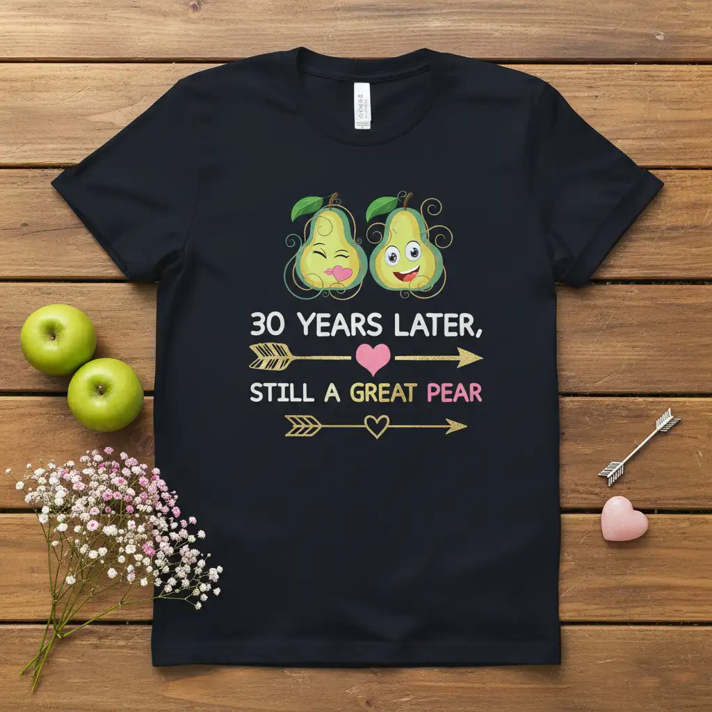 30 YEARS LATER, STILL quote printed with bold typography on comfortable cotton fabric t-shirt design