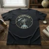 31/ATLAS 2025 rocket launch t-shirt design with a galaxy and comet graphic