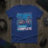 3rd Grade Level Complete gamer t-shirt with neon game controllers and progress bar graphic