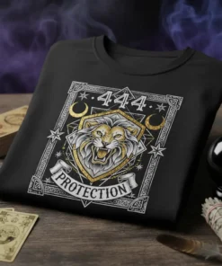 444 Protection Lion creative graphic design printed on comfortable cotton t-shirt