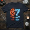 6 & 7 Fire Ice Elements bold graphic design printed on comfortable cotton t-shirt