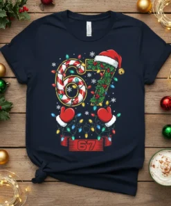 67 Christmas T-Shirt creative graphic design printed on comfortable cotton t-shirt