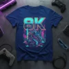 8K Dragon Cyberpunk T-Shirt with retro-futuristic neon city design and gamer aesthetic