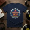 Retro "A The Best of 1972" graphic t-shirt design with vintage gear and equalizer elements