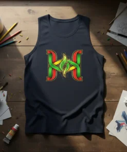 Abstract Ribbon Flame Design eye-catching graphic design printed on comfortable cotton t-shirt