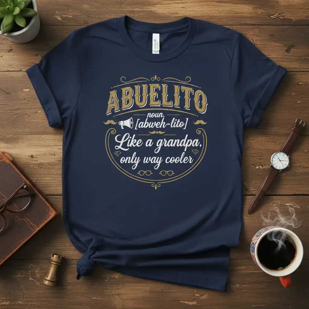 Abuelito Like a Grandpa Only Way Cooler Spanish grandpa definition t-shirt design