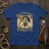 Accidental Pirate t-shirt design with a skeleton wearing a bandana, holding crutches and a golden goblet