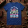 Actually This Is My Circus These Are My Monkeys Enjoy The Show text design with circus tent and monkey characters