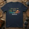 Ahari means The Spirit "Caribvibes" Garifuna text with tropical sunset graphic on a navy t-shirt