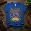 T-shirt with the text "Ain't No Church Like One The One I Got" in ornate lettering, featuring a cross and
