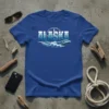 Alaska jet ski rider graphic t-shirt with text "ALASKA" and a compass design