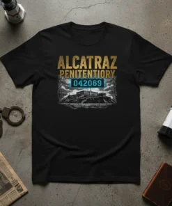 ALCATRAZ PENITENTIORY 042069 stylish graphic design printed on comfortable cotton t-shirt