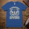 Altrusimo House Of Givers t-shirt with lighthouse, doves, and laurel wreath design