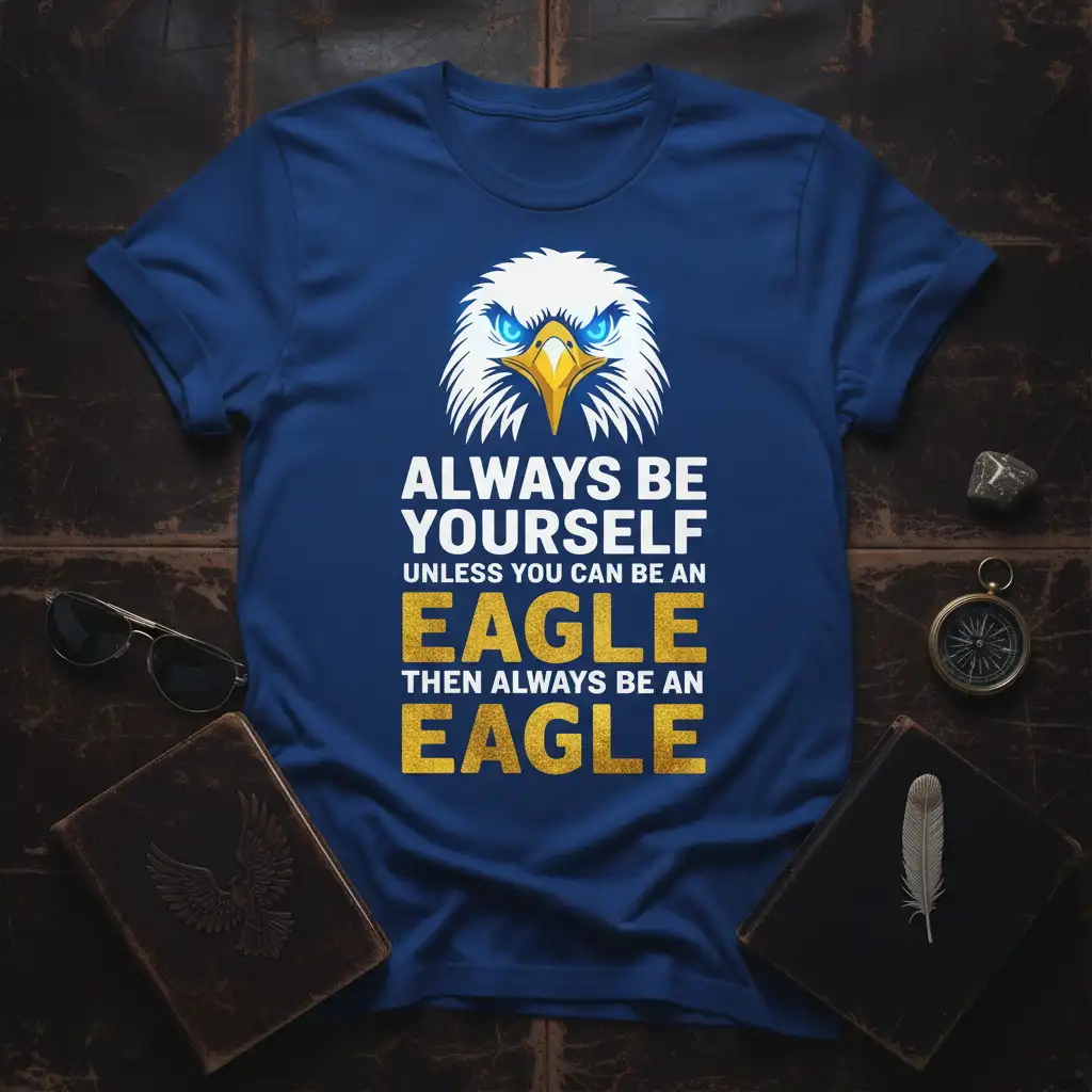 Always Be Yourself Unless You Can Be An Eagle motivational quote t-shirt with eagle graphic