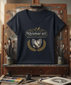 Alyumar art great art text design featuring detailed typography on quality t-shirt