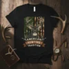 American Hunting Tradition t-shirt with a buck and camouflage US flag graphic