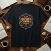 Anti Oxford Comma League T-Shirt with vintage emblem and text "Seeking Truth, Clarity, Understanding and Clarity for All."