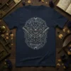 Anti-Social Butterfly text above and below a detailed moth graphic with moon and occult symbols, dark gothic aesthetic t-shirt design