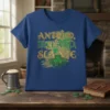 ANTRIM, IRELAND, SLÁINTE eye-catching graphic design printed on comfortable cotton t-shirt