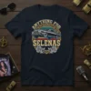 Anything for Selenas t-shirt with retro car graphic and floral accents, celebrating Selena Quintanilla