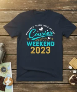 APPARENTLY TROBLE WHEN WE text design featuring unique typography on quality t-shirt