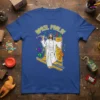 April Fools! text above a cartoon Jesus figure on a blue t-shirt, surrounded by confetti and question marks