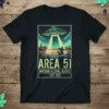 Area 51 Housing Illegal Aliens EST 1955 t-shirt design featuring a UFO and desert landscape