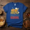 Arepas Cerveza Beisbol eye-catching graphic design printed on comfortable cotton t-shirt