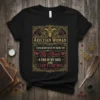 Black t-shirt with "Arietian Woman I Was Born With My Heart On My Sleeve A Fire In My Soul And