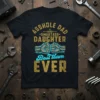 Asshole Dad and Smartass Daughter Best Team EVER quote t-shirt with fist bump graphic