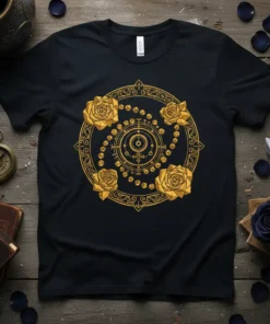 Astrological Rose Symbol T-Shirt unique graphic design printed on comfortable cotton t-shirt