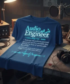 Audio Engineer definition t-shirt unique graphic design printed on comfortable cotton t-shirt