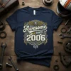Awesome Since 2006 vintage birthday t-shirt with piston and wings graphic
