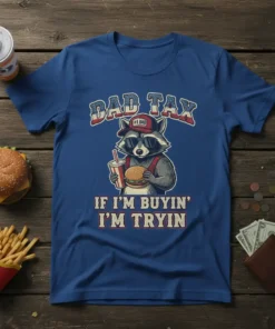 BAD TAX IF I'M text design featuring unique typography on quality t-shirt