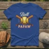 Ball Papaw baseball t-shirt with vintage design featuring crossed baseball bats and a baseball graphic