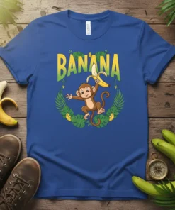 Banana Monkey T-Shirt stylish graphic design printed on comfortable cotton t-shirt