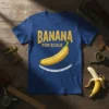 Blue t-shirt with "BANANA FOR SCALE" text and a yellow banana graphic with a measuring tape