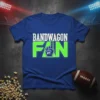 Bandwagon Fan #1 t-shirt design featuring bold green text and a foam finger graphic with #1