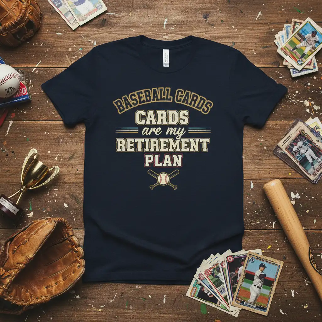BASEBALL CARDS CARDS are quote printed with eye-catching design on comfortable cotton fabric t-shirt design