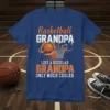 Basketball Grandpa Like A Regular Grandpa Only Much Cooler text design with basketball and hoop graphic