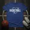 Basketball Heart Design bold graphic design printed on comfortable cotton t-shirt